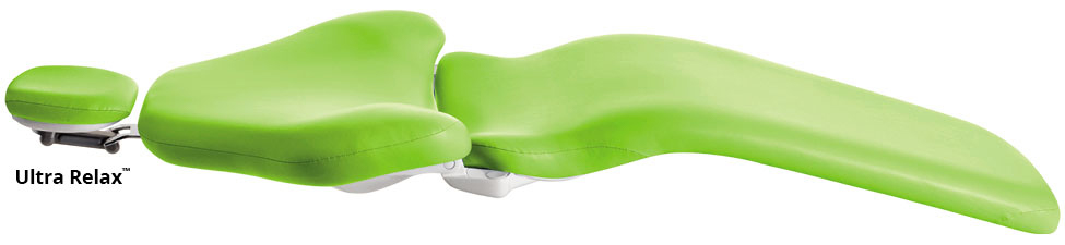 Ultra Relax, en av Planmecas kl&auml;dselalternativ f&ouml;r unitens patientstol